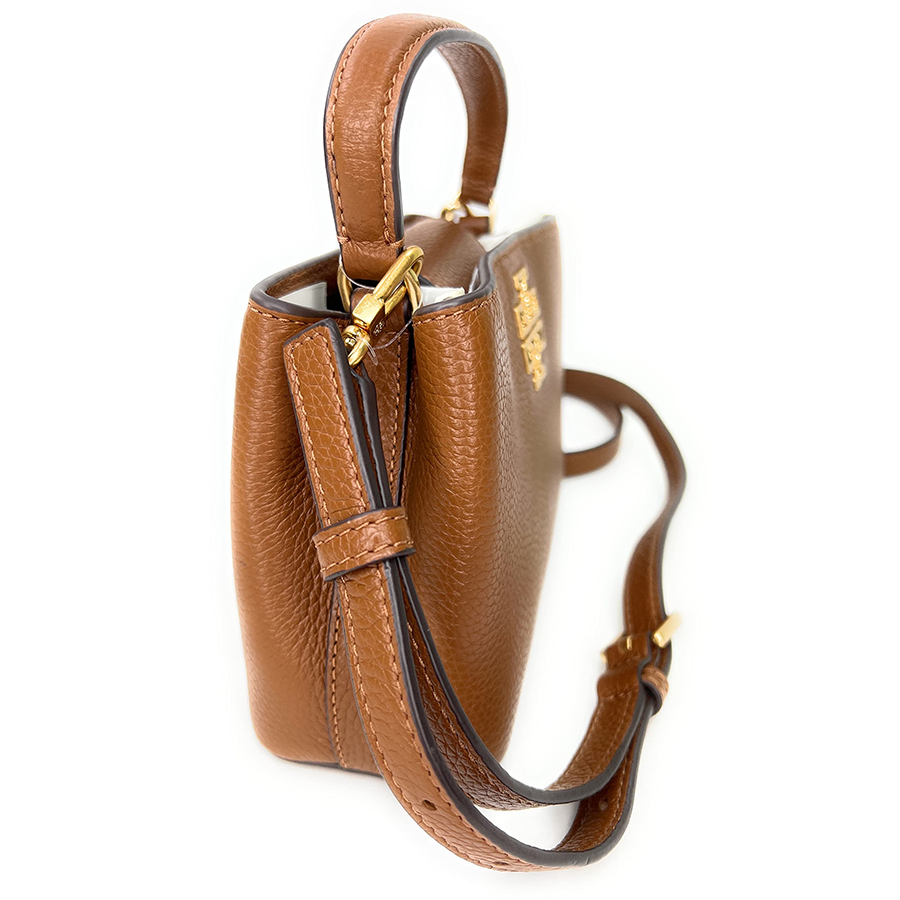 Túi Đeo Chéo Tory Burch Britten Moose Top Handle Micro Satchel Leather Crossbody Bag Màu Nâu