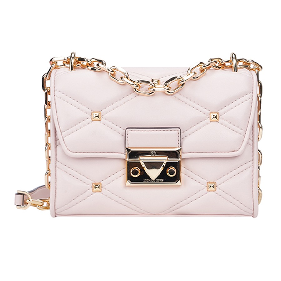 Túi Đeo Chéo Michael Kors MK Serena Small Solid Color Leather Small 35S2GNRC1I Màu Hồng Size 20