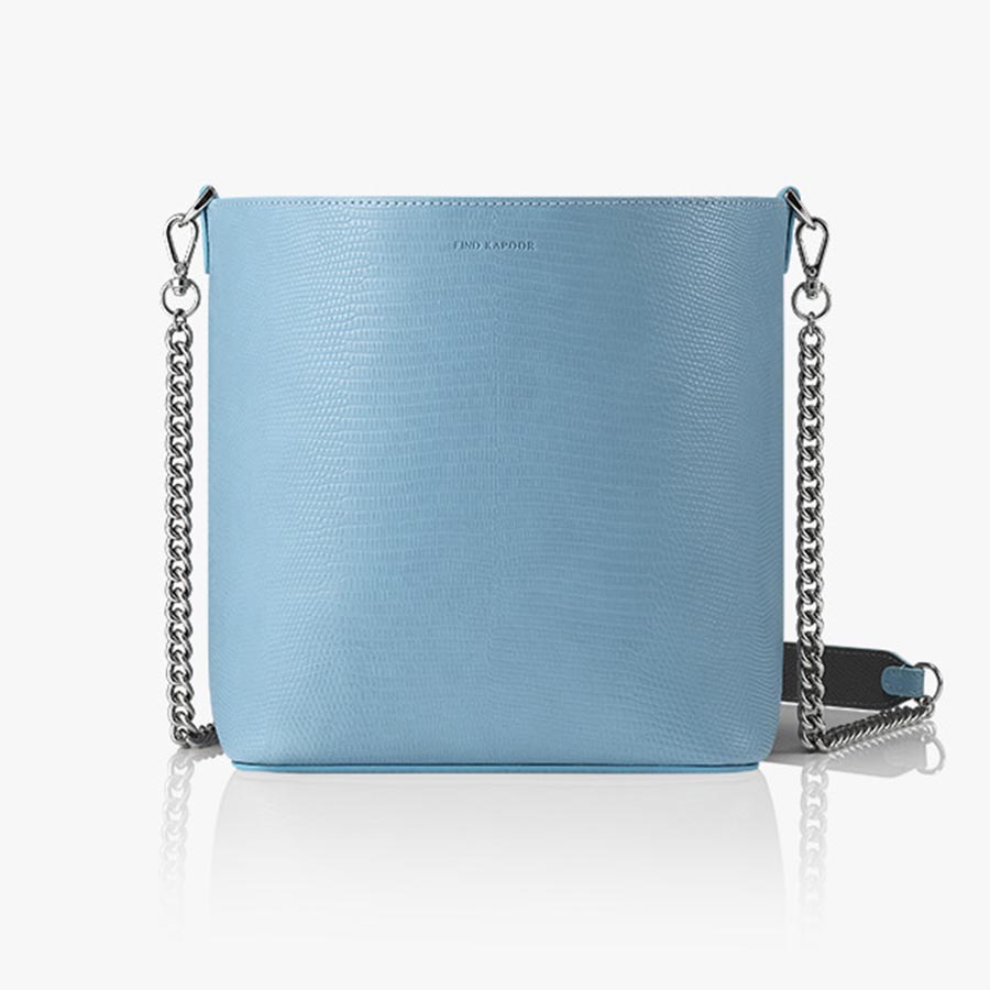 Túi Đeo Chéo Nữ Find Kapoor Pingo Bag 20 Lizard Chain Set FBPG20ZCASB Màu Xanh Blue