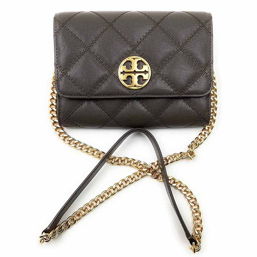 Túi Đeo Chéo Tory Burch Willa Women's Quilted Leather Crossbody Bag With Chain Màu Xám