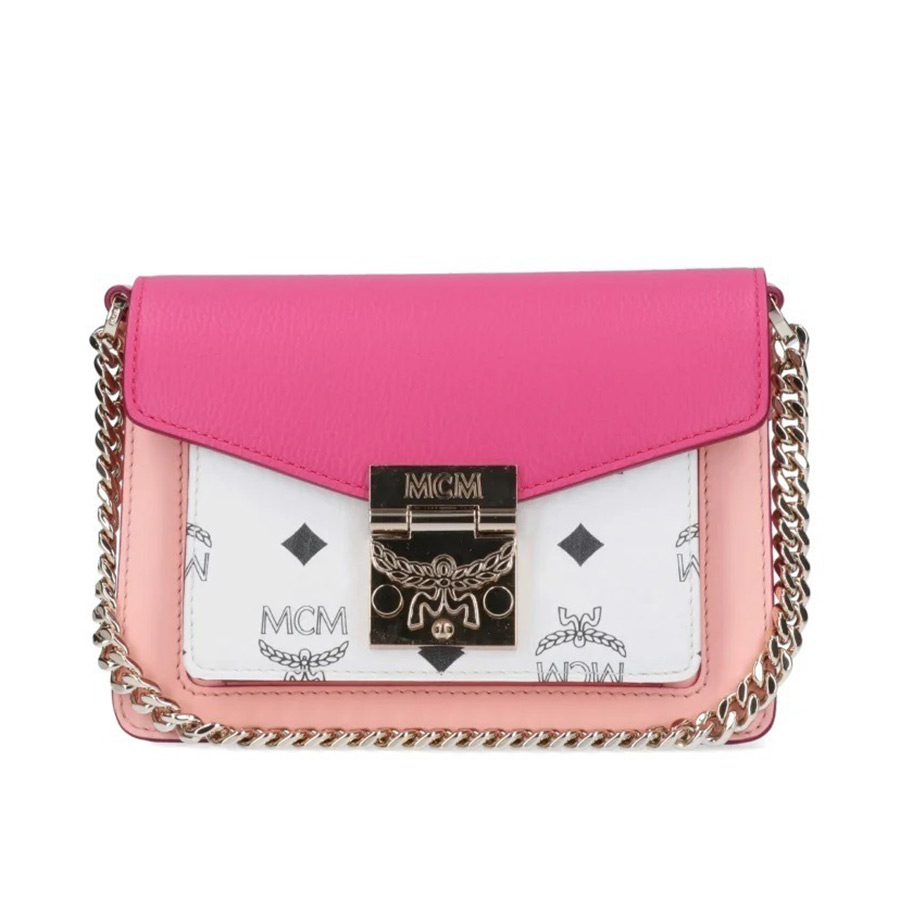 Túi Đeo Chéo MCM Women Leather Fuchsia Pink Handbags MWRAAPA06QJ Màu Hồng