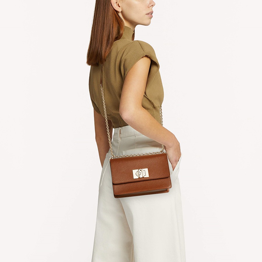 Túi Đeo Chéo Furla 1927 Crossbody Mini Cognac H Màu Nâu
