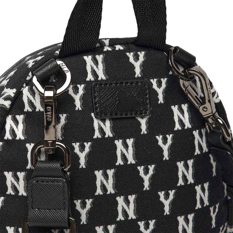 Balo MLB Classic Monogram Jacquard Mini Backpack New York Yankees 3ABKS012N-50BKS Màu Đen