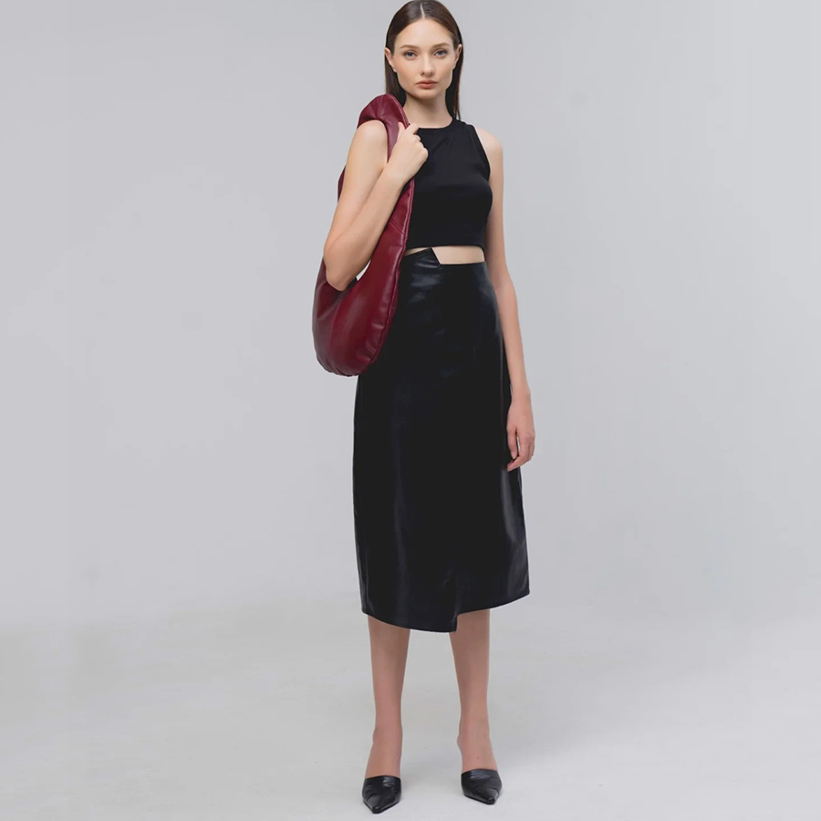 Túi Xách Chautfifth Raindrop (Da Thật) Màu Đỏ