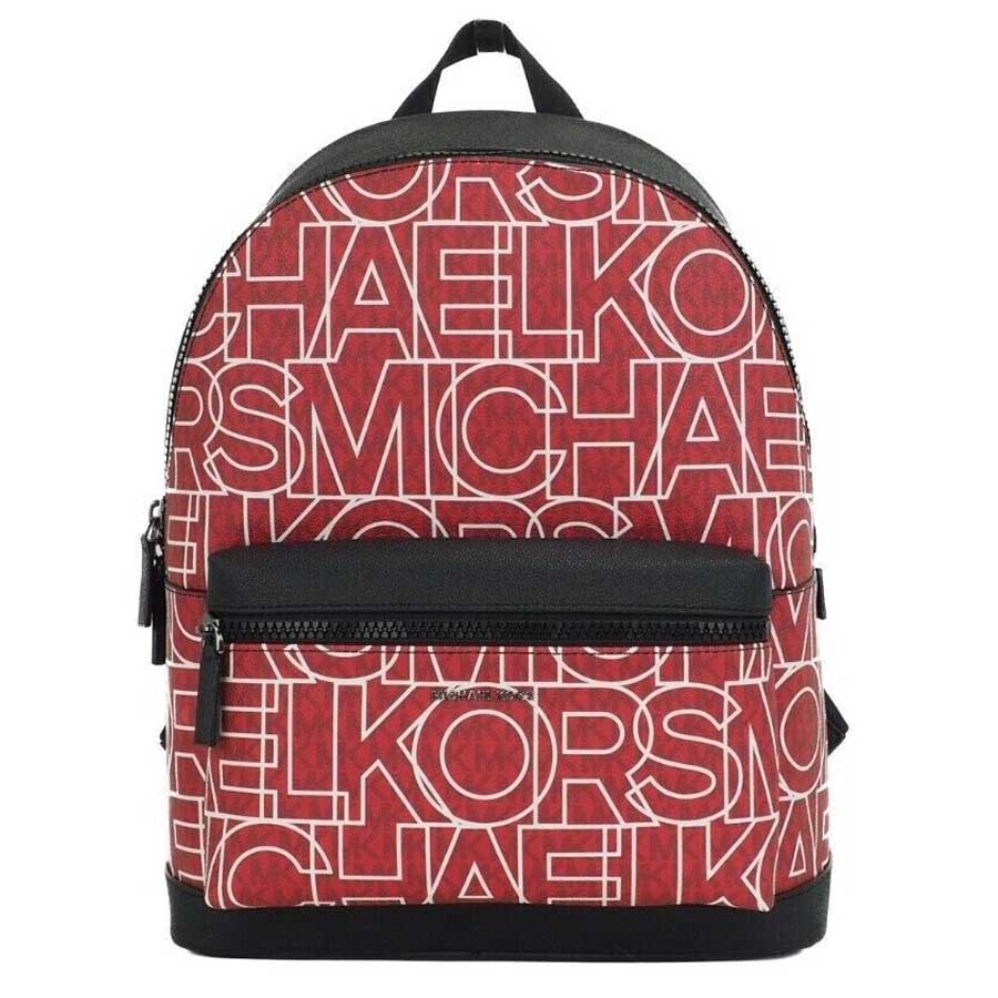 Balo Michael Kors MK Copper Graphic Logo Backpack Màu Đỏ