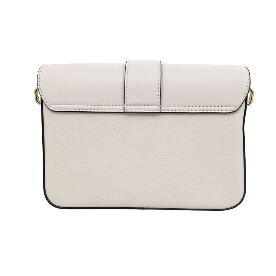 Túi Đeo Chéo Michael Kors MK Carmen Medium Convertible Shoulder Bag In Optic White Màu Trắng