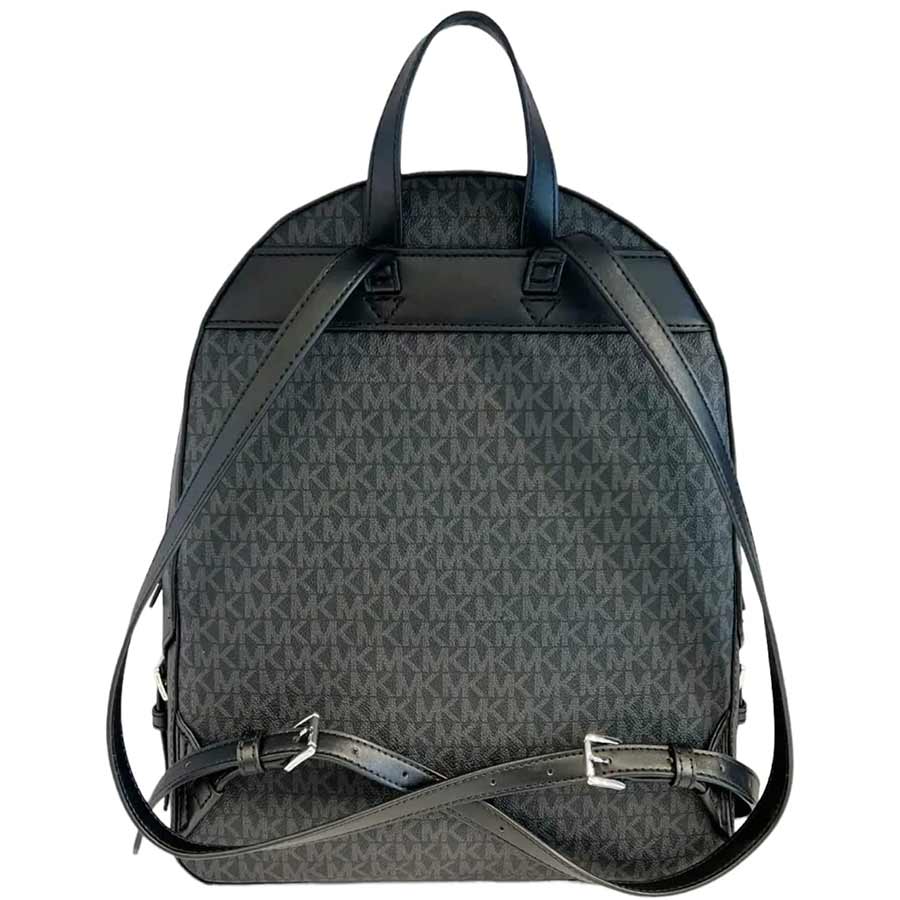 Balo Michael Kors MK Large Jaycee Abbey School Signature Leather Backpack 35S2G8TB7B Màu Đen Xám