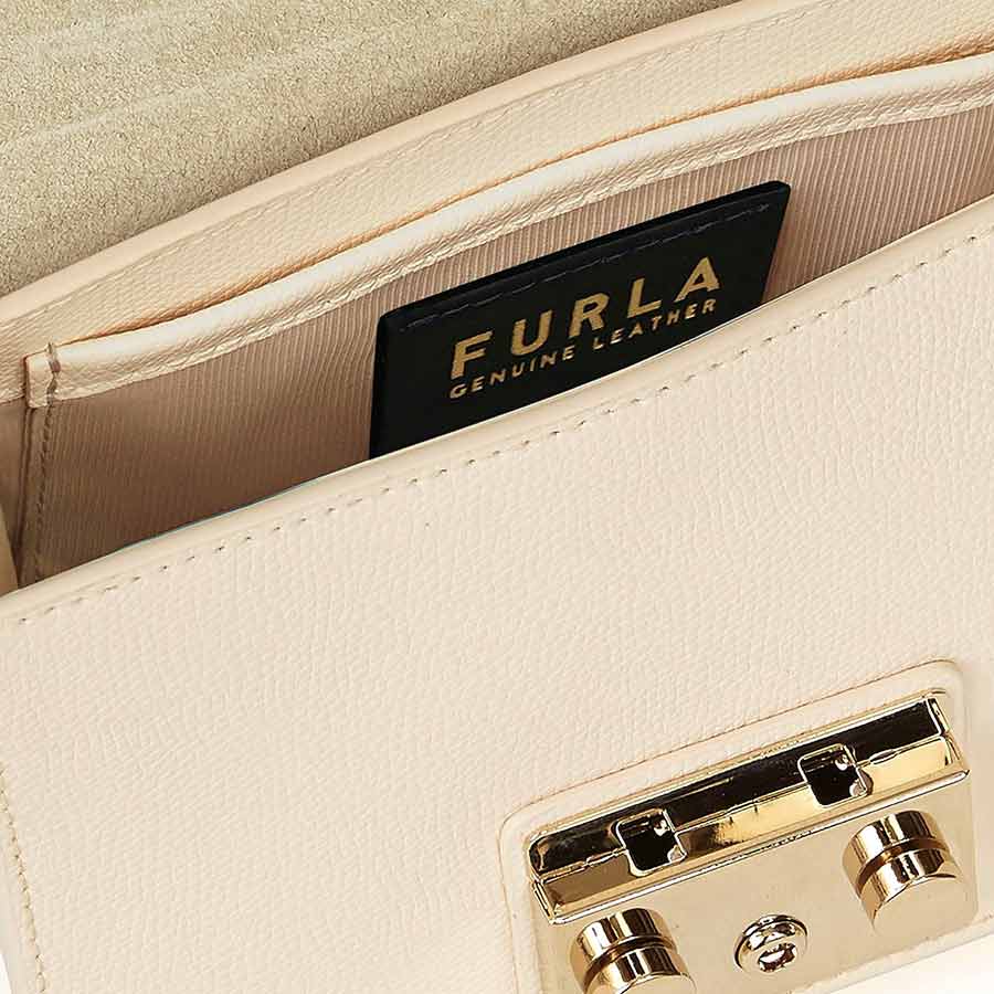 Túi Đeo Chéo Furla Metropolis Mini Crossbody Ares Màu Trắng Ngà