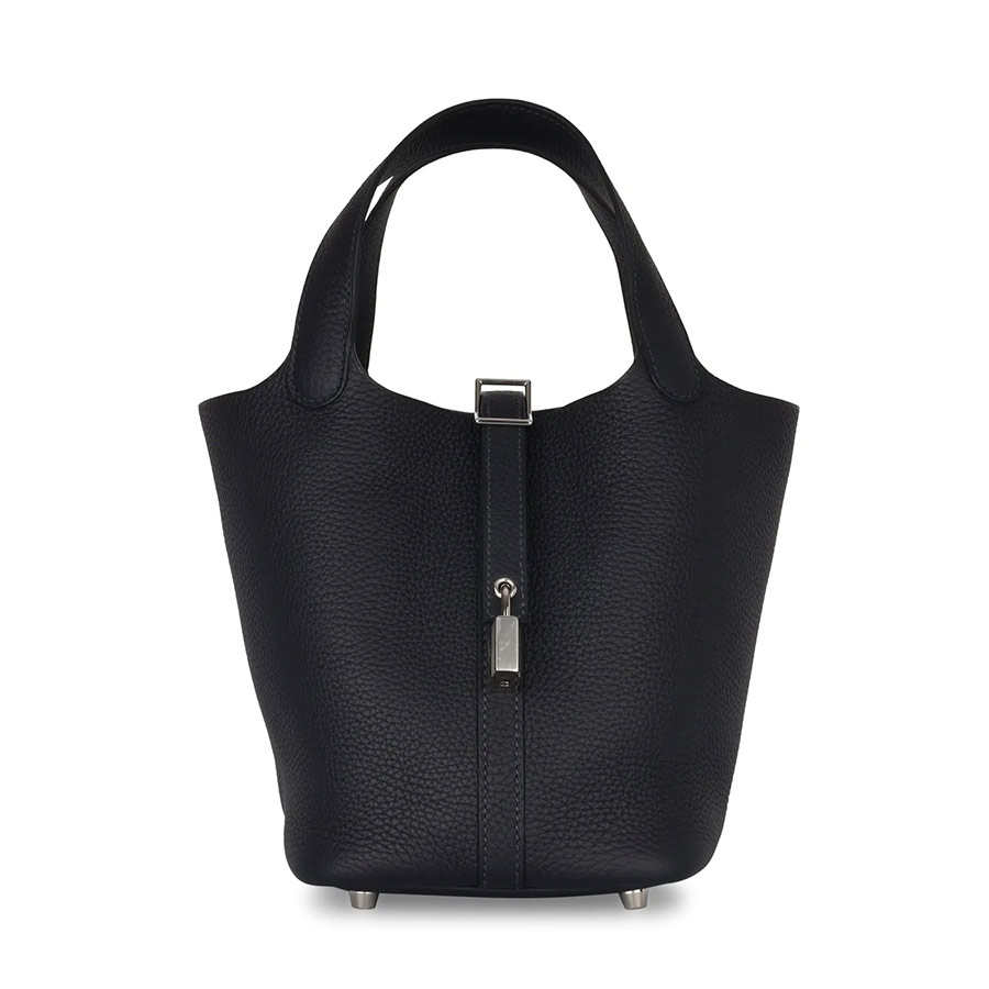 Túi Xách Hermès Picotin 18 Black Caban Phw Màu Đen