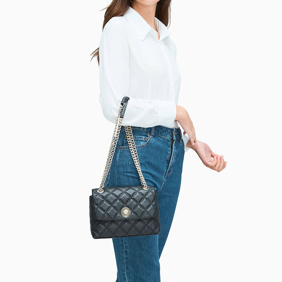 Túi Đeo Vai Kate Spade Natalia Flap Shoulder Bag Màu Đen