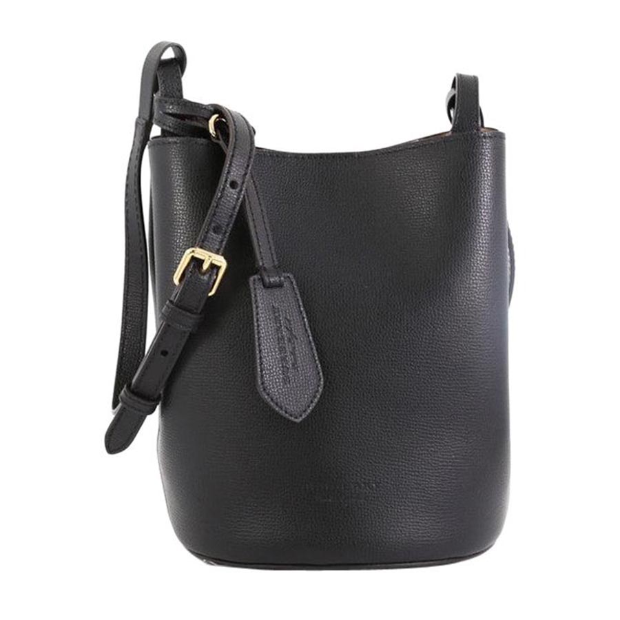 Túi Đeo Chéo Burberry Leather Crosssbody Bucket Bag Màu Đen