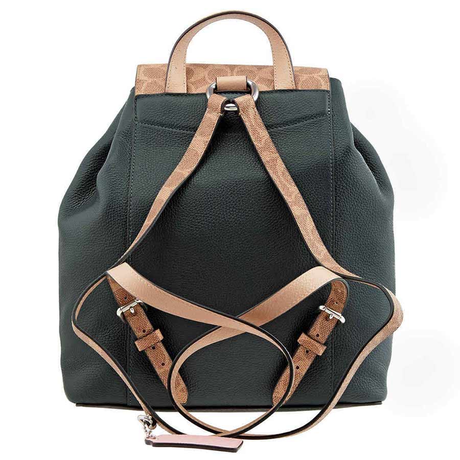 Balo Coach Ladies Signature Evie Backpack In Dark Green 4149 LHQ64 Màu Xanh Nâu