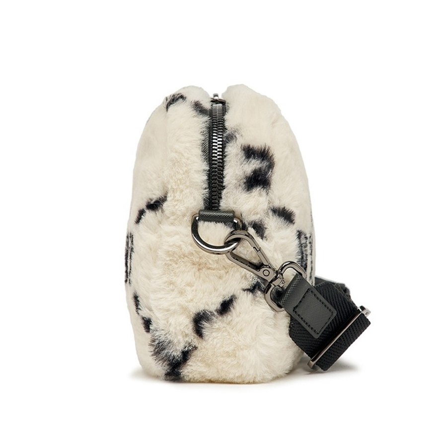 Túi Đeo Chéo MLB Dia Monogram Fur Cross Bag New York Yankees 3ACRM1026-50CRS Màu Trắng