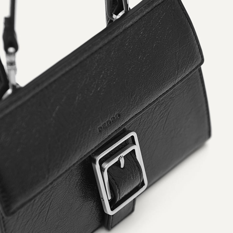 Túi Đeo Chéo Nữ Pedro Brno Top Handle Bag Black PW2-55060019 Màu Đen