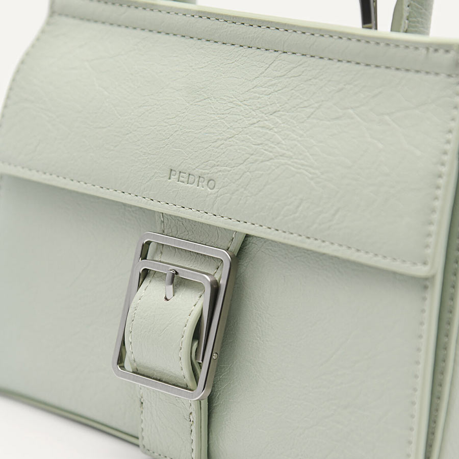 Túi Đeo Chéo Nữ Pedro Brno Top Handle Bag Light Green PW2-55060019 Màu Xanh Nhạt