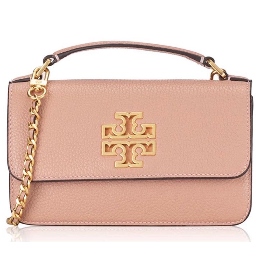 Túi Đeo Chéo Tory Burch TB Britten Mini Top Handle Chain Bag Arugula Màu Hồng Nhạt