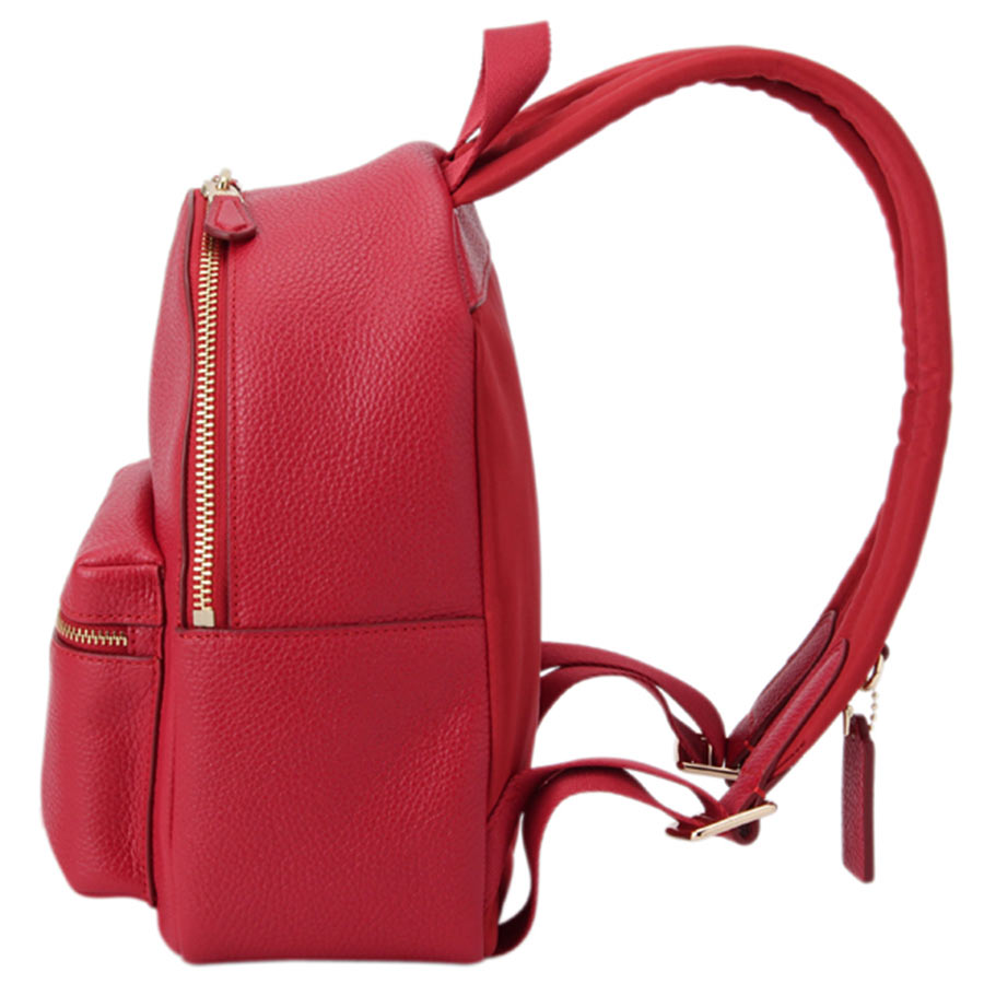 Balo Coach Mini Charlie Backpack In Pebble Leather Light Gold / True Red F38263 Màu Đỏ