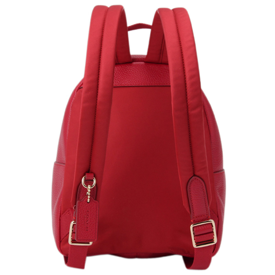 Balo Coach Mini Charlie Backpack In Pebble Leather Light Gold / True Red F38263 Màu Đỏ
