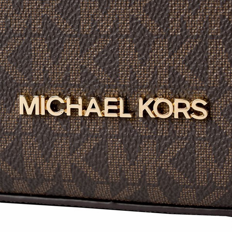 Túi Đeo Chéo Michael Kors MK Suri 35T0GU2C5B Powder Brush Pickpocket Signature Large Bucket Màu Nâu - Hồng Cam Size 22