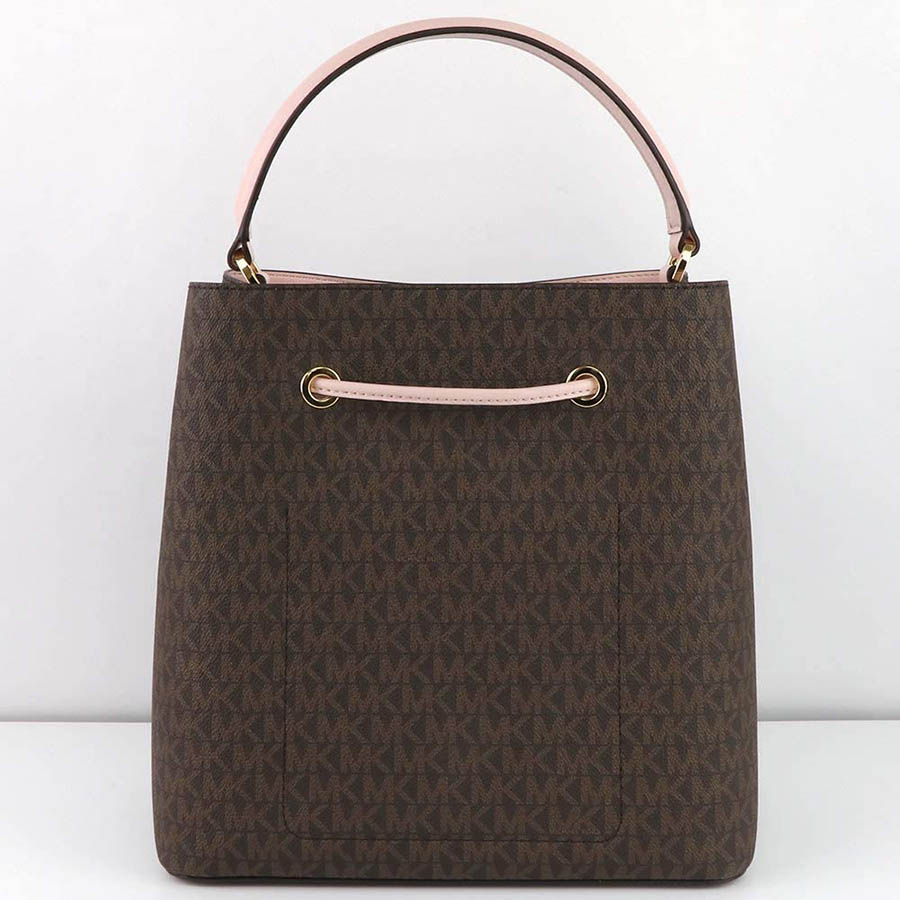 Túi Đeo Chéo Michael Kors MK Suri 35F0GU2M7B Powder Brush Pickpocket Signature Large Bucket Màu Nâu - Hồng Size 25