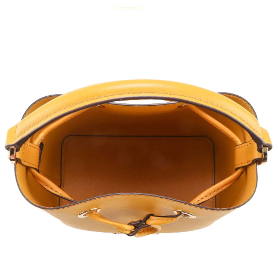 Túi Đeo Chéo Michael Kors MK Suri Small Saffiano Leather Bucket Crossbody Purse Bag Màu Vàng