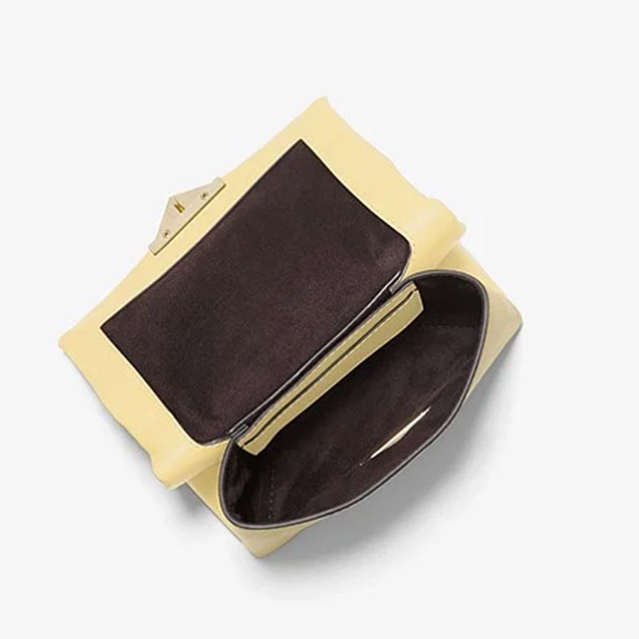Túi Đeo Chéo Michael Kors MK Cece Extra-Small Leather Crossbody Bag 32S9L0EC0L Màu Vàng Nhạt