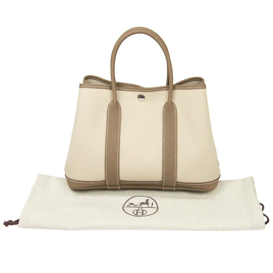 Túi Xách Hermès Garden Party 30 Bag Màu Kem