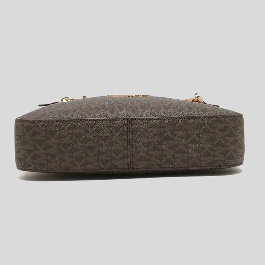 Túi Đeo Chéo Michael Kors MK Large Jet Set Item 35S1GTTC9B EW Chain Crossbody Bag In Brown Acorn Màu Nâu - Đỏ