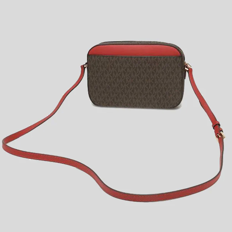 Túi Đeo Chéo Michael Kors MK Large Jet Set Item 35S1GTTC9B EW Chain Crossbody Bag In Brown Acorn Màu Nâu - Đỏ
