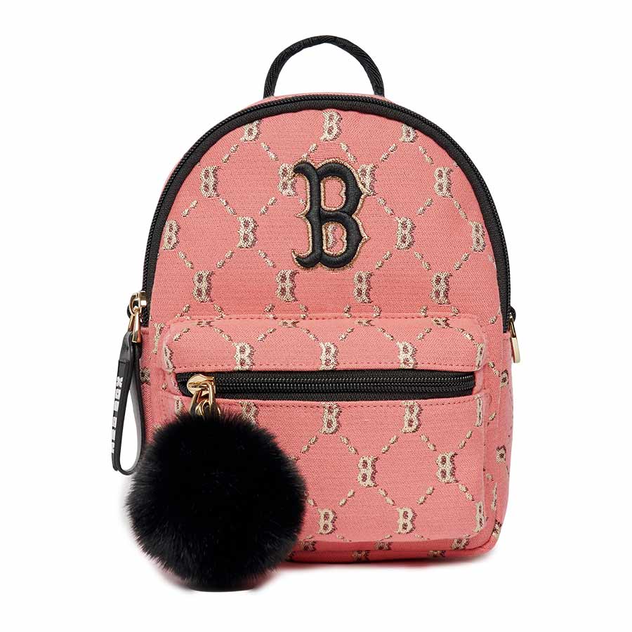 Balo Trẻ Em MLB Mini Diamond Monogram Jacquard Boston Red Sox 7ABKM032N-43COS Màu Hồng