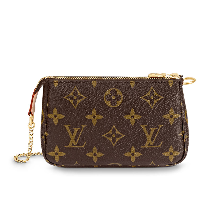 Túi Đeo Chéo Nữ Louis Vuitton LV Mini Pochette Accessoires M58009 Màu Nâu