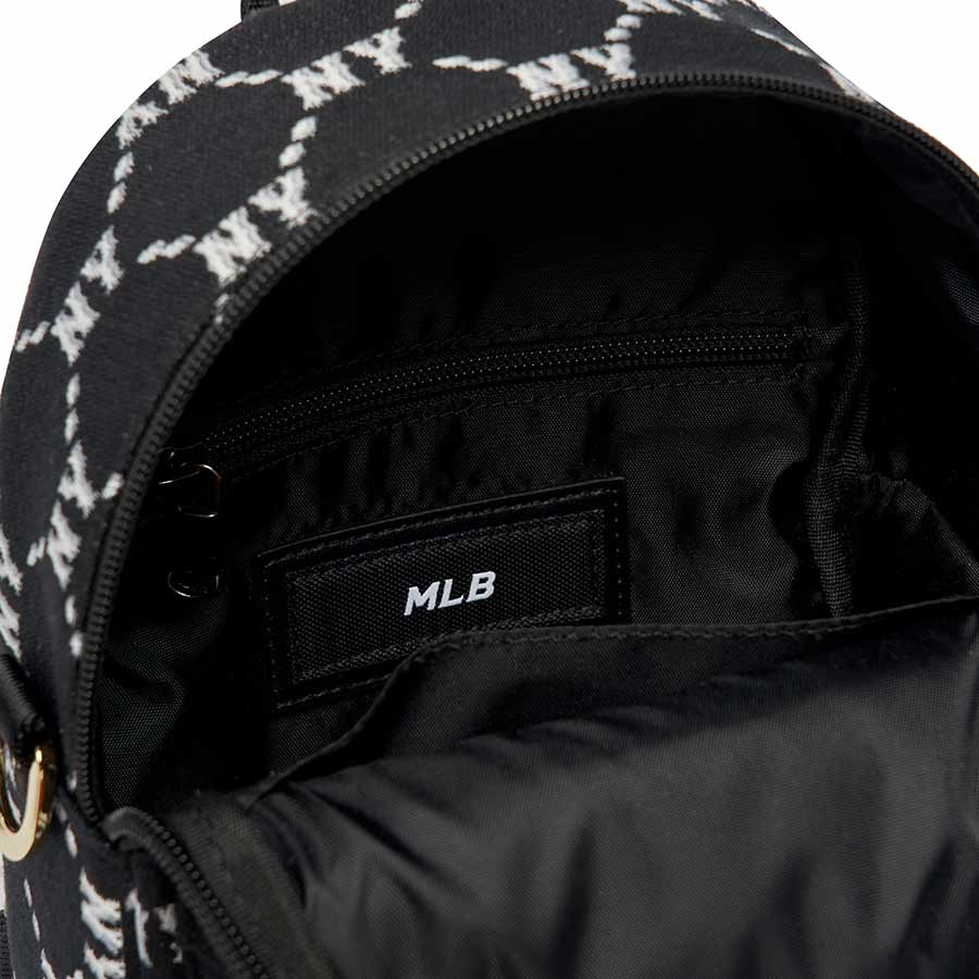Balo Trẻ Em MLB Mini Diamond Monogram Jacquard New York Yankees 7ABKM032N-50BKS Màu Đen
