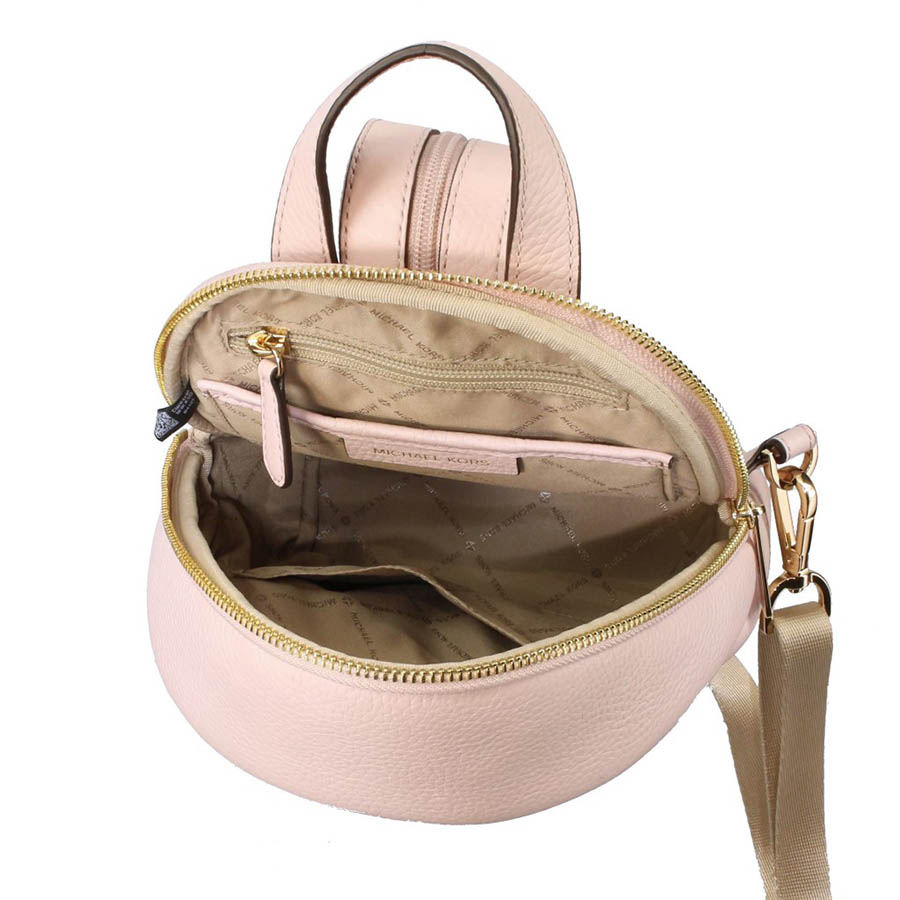 Balo Michael Kors MK Erin 35T0GERB5L Small Convertible Backpack Crossbody MK Leather In Powder Blush Màu Hồng