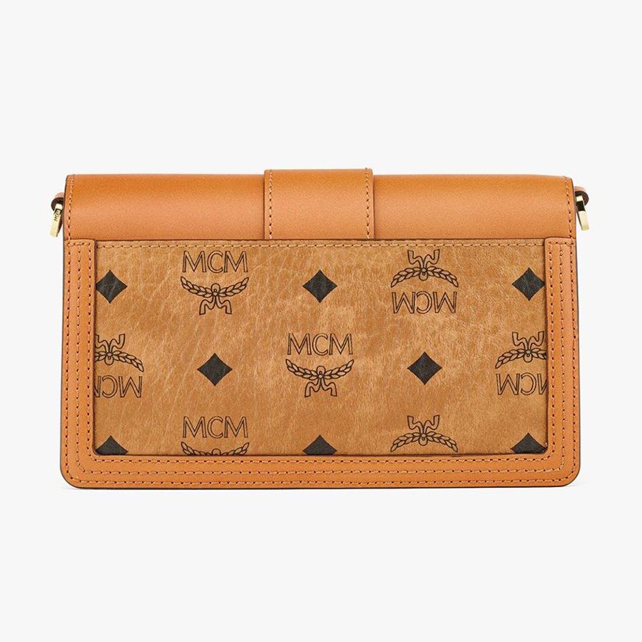 Túi Đeo Chéo MCM Tracy Crossbody In Visetos Leather Block MWRBAWO02CO001 Màu Nâu