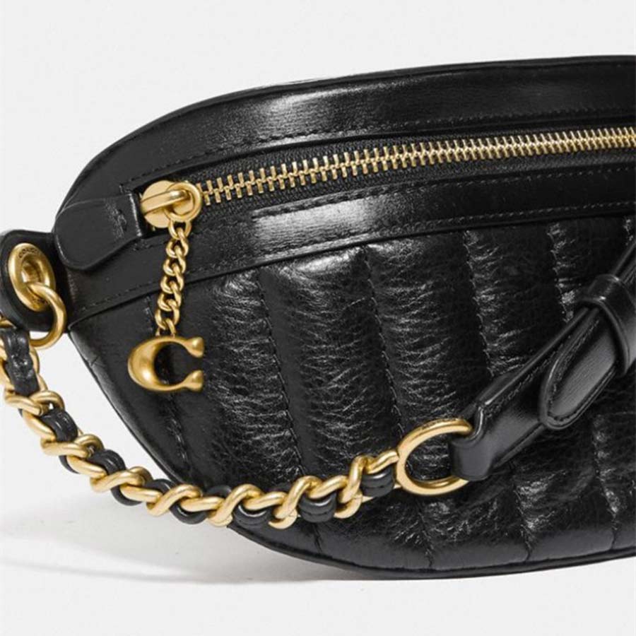 Túi Đeo Chéo Coach Chain BeltBag With Quilting C0851 Màu Đen