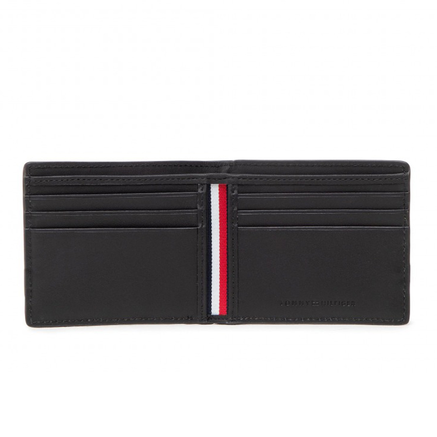 Ví Nam Tommy Hilfiger Small Credit Card Wallet AM0AM09398_NERO_BDS Màu Đen