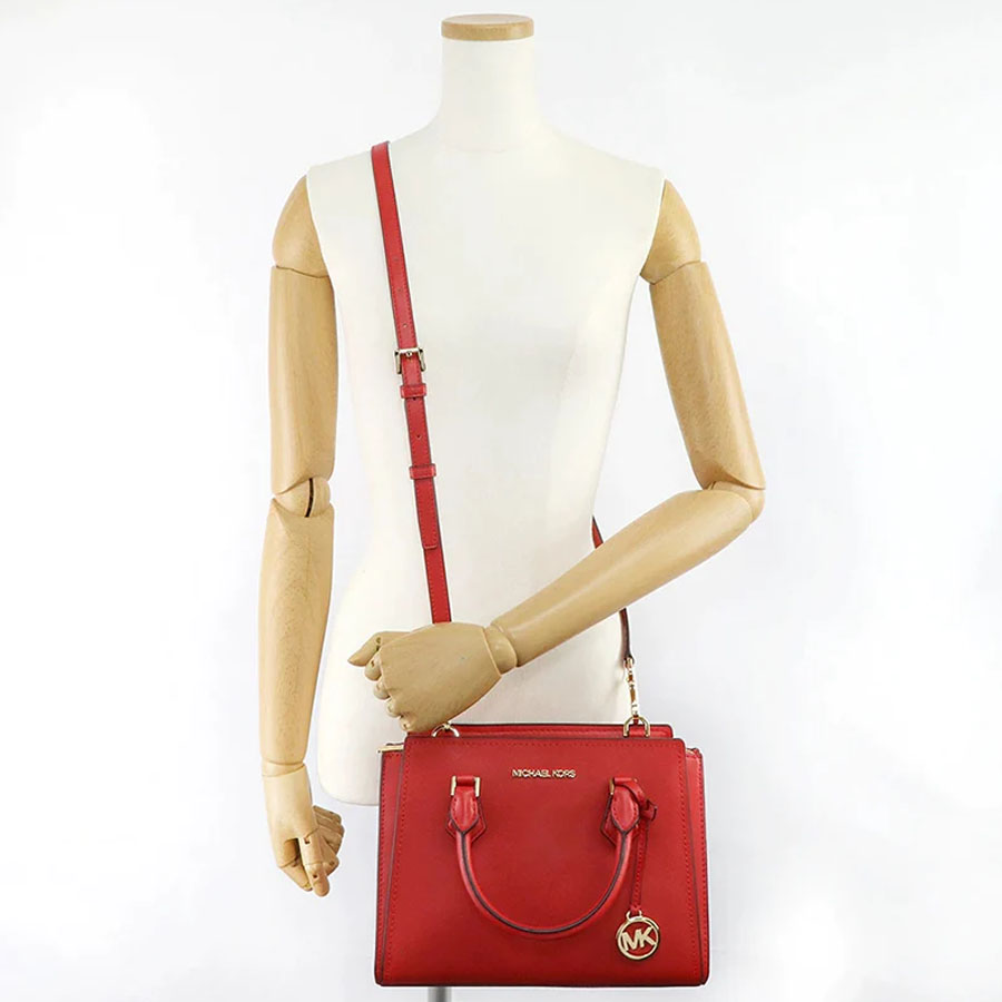 Túi Xách Michael Kors MK Hope Medium Satchel Shoulder Ever Red Leather Messenger Bag 35T0GWXM2L Màu Đỏ