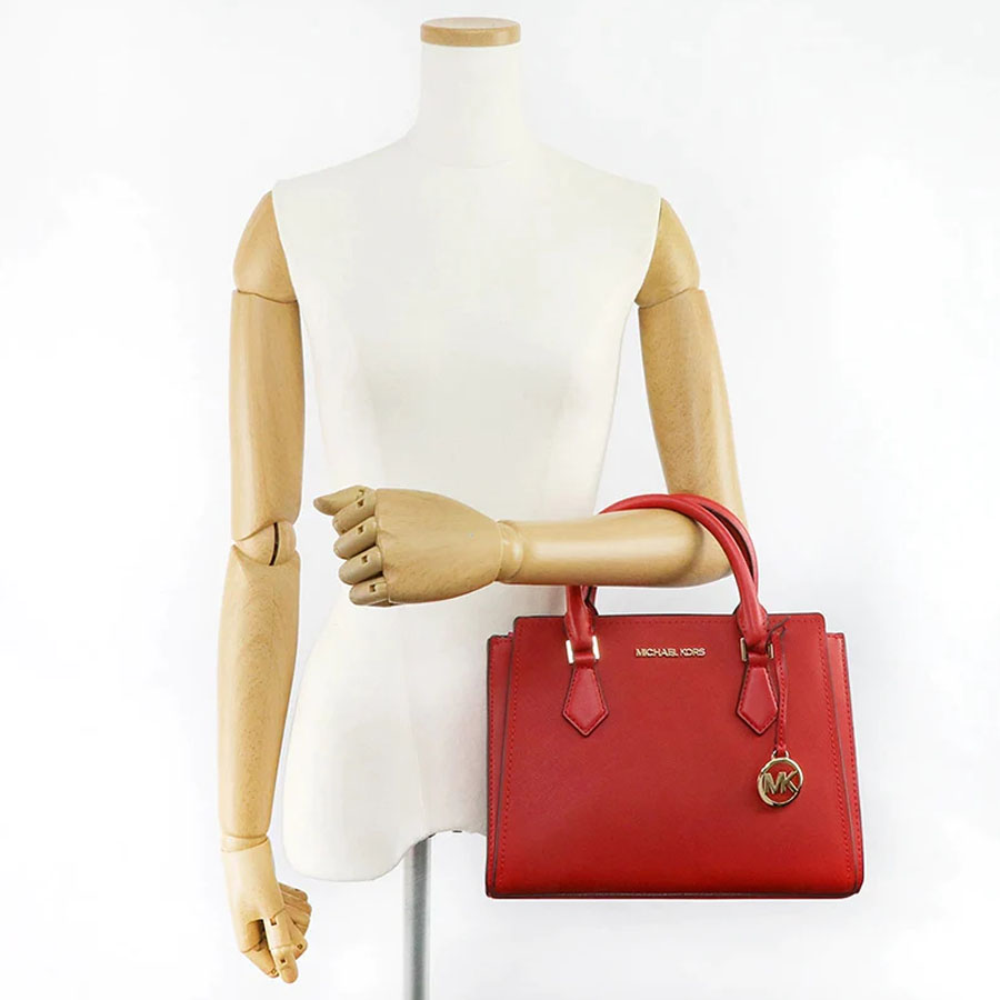 Túi Xách Michael Kors MK Hope Medium Satchel Shoulder Ever Red Leather Messenger Bag 35T0GWXM2L Màu Đỏ
