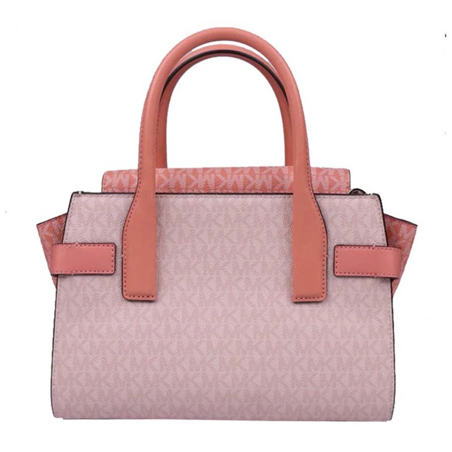 Túi Xách Michael Kors MK Medium Signature Carmen In Sherbert Multi 35S2GNMS8V Màu Hồng Cam