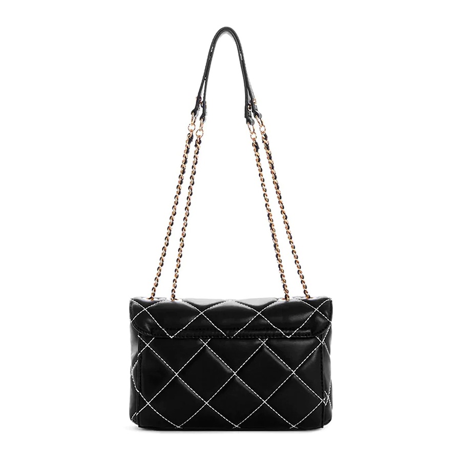 Túi Đeo Chéo Guess Black Multi Cessily Convertible Crossbody Bag Màu Đen Size 26 (Thanh Lý)