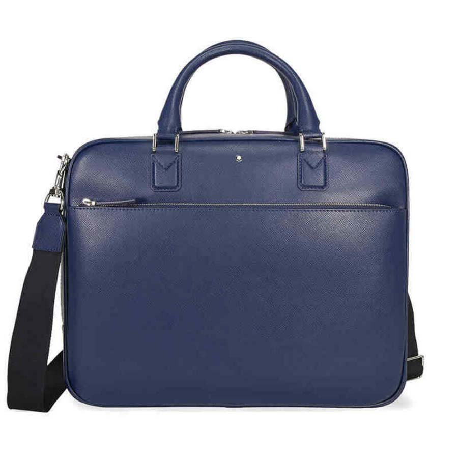 Cặp Montblanc Sartorial Small Indigo Document Case 113186 Màu Xanh Navy