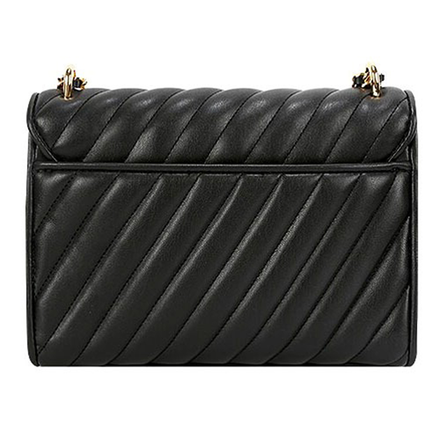 Túi Đeo Chéo Michael Kors MK Crossbody Bag Rose Medium Qulited Shoulder Bag Black 35T0GXOL2U Màu Đen