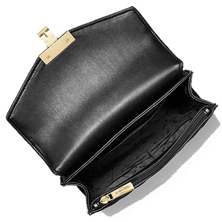 Túi Đeo Chéo Michael Kors MK Crossbody Bag Rose Medium Qulited Shoulder Bag Black 35T0GXOL2U Màu Đen
