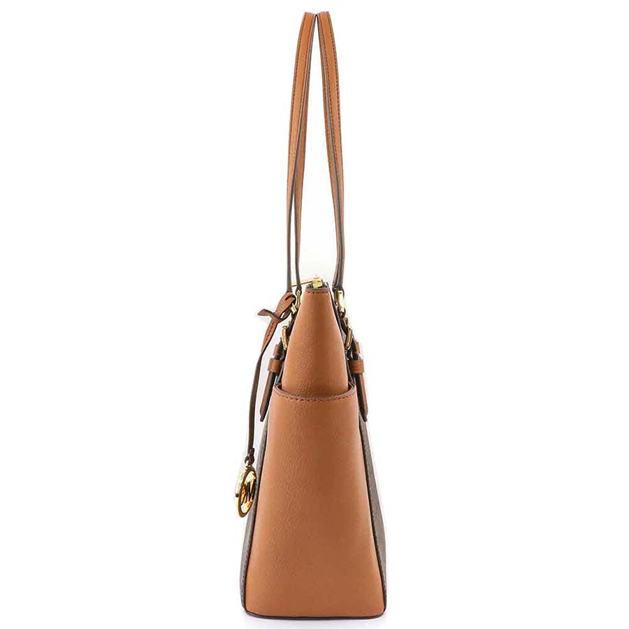 Túi Tote Michael Kors MK Charlotte Large Top Zip Tote Brown 35T0GCFT3B Màu Nâu Đen