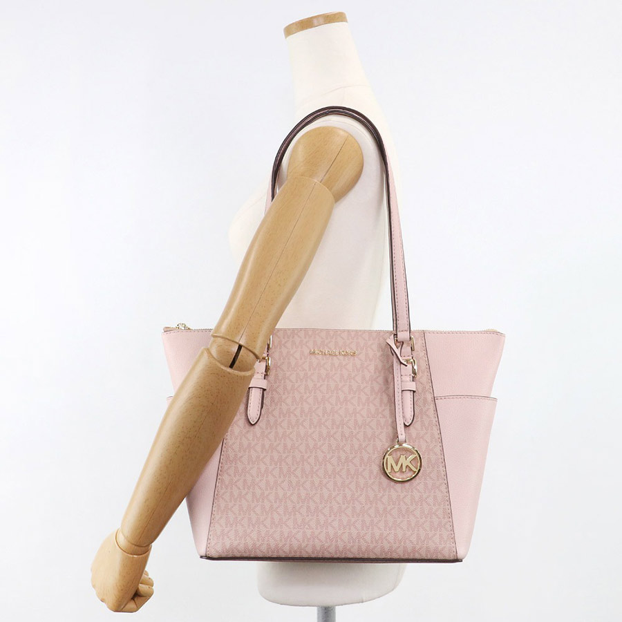 Túi Tote Michael Kors MK Casual Style Street Style A4 Bi-color Leather Party Style Màu Hồng