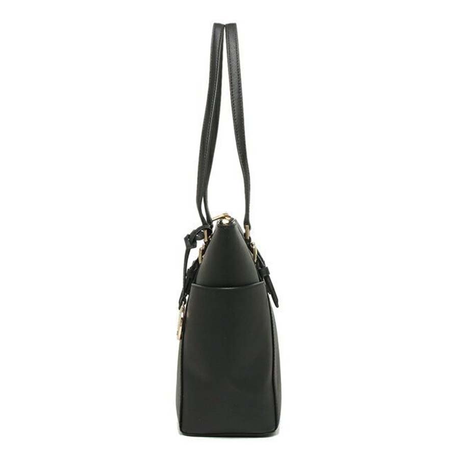 Túi Tote Michael Kors MK Outlet Bag Charlotte Ladies 35T0GCFT7L 35F0SCFT3L Charlotte LG TZ Leather Màu Đen