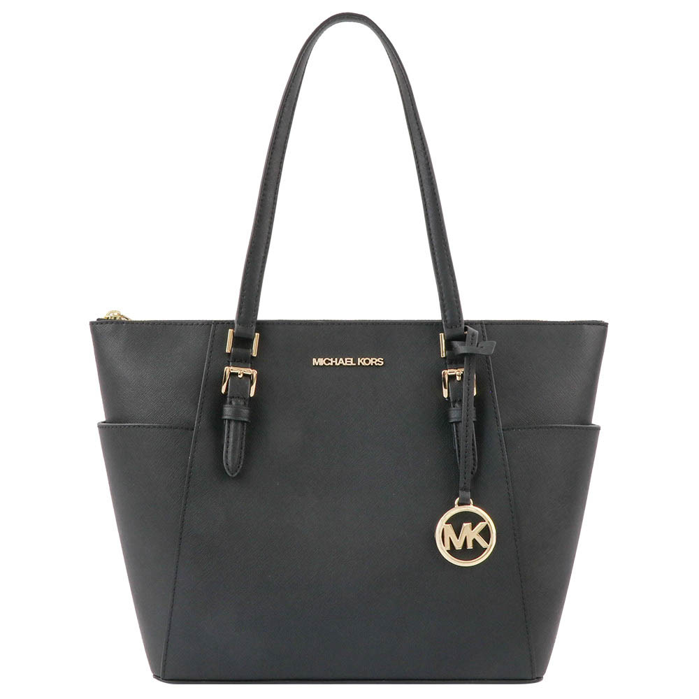 Túi Tote Michael Kors MK Outlet Bag Charlotte Ladies 35T0GCFT7L 35F0SCFT3L Charlotte LG TZ Leather Màu Đen