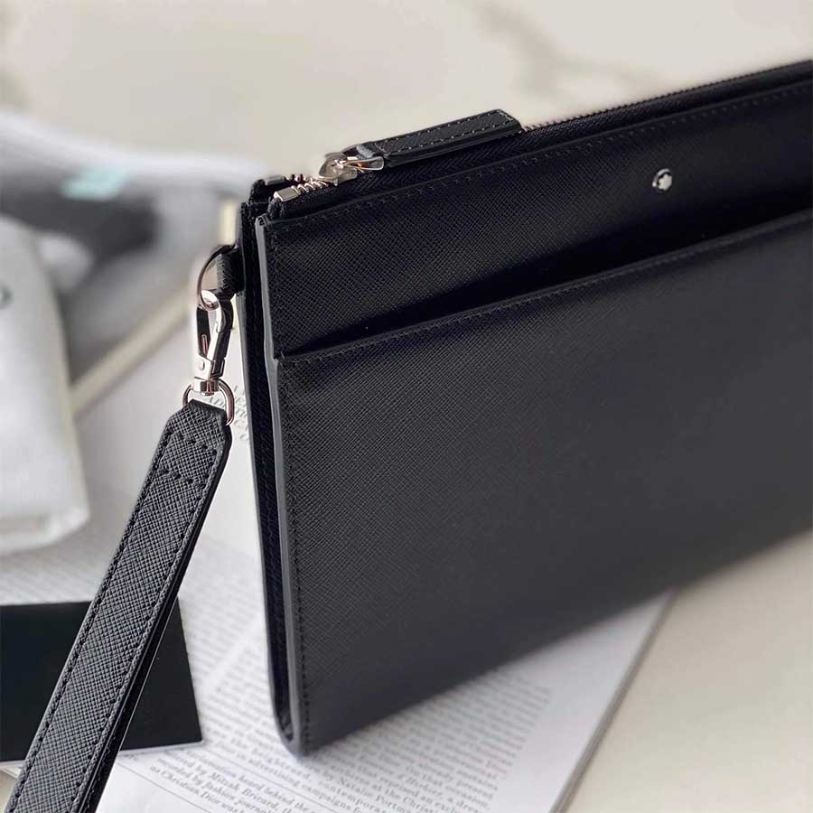 Túi Cầm Tay Montblanc Man Clutch Bag 126062 Màu Đen