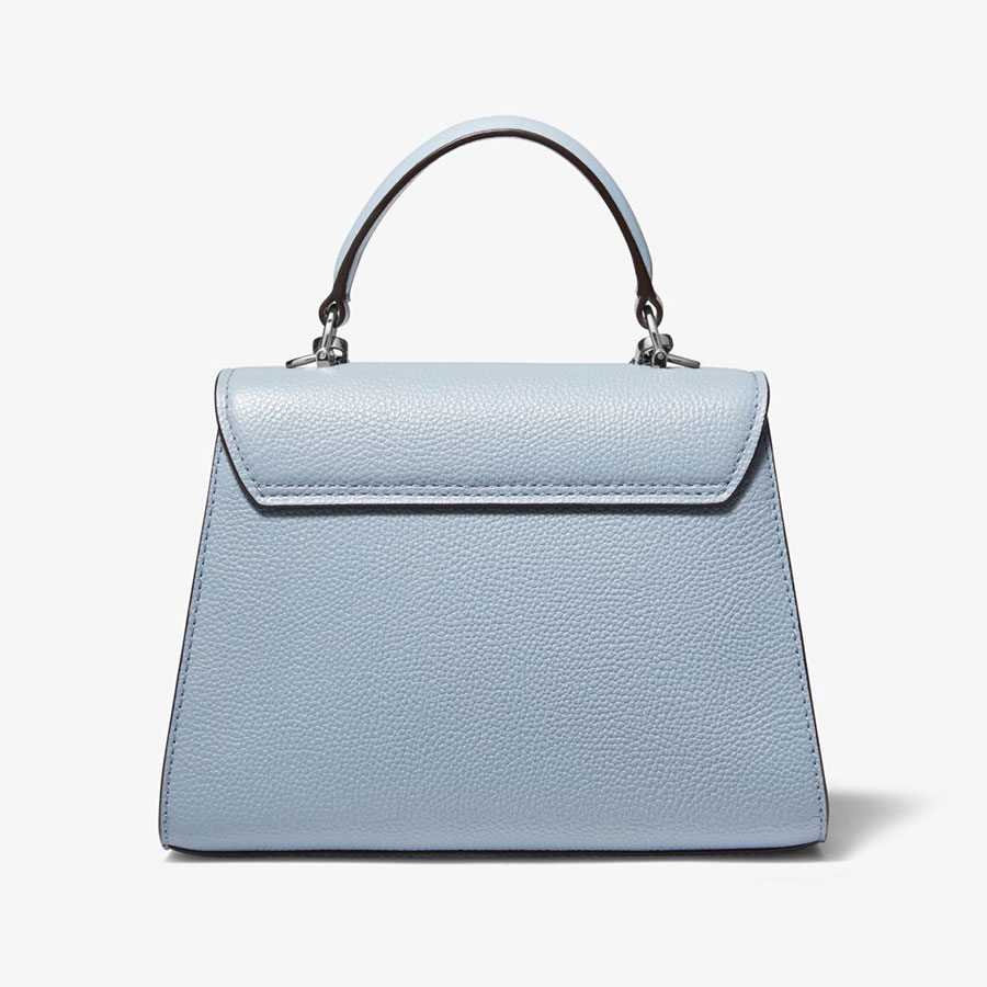 Túi Xách Michael Kors MK Serena Small Pebbled Leather Satchel 35S2SNRS5L Màu Xanh Blue