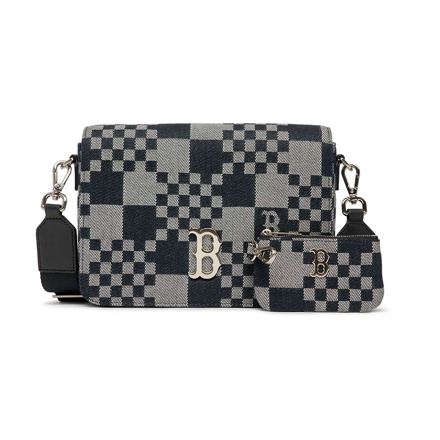 Túi Đeo Chéo MLB Caro Jacquard Crossbody New York Yankees 3ACRM062N-43BKS Màu Đen